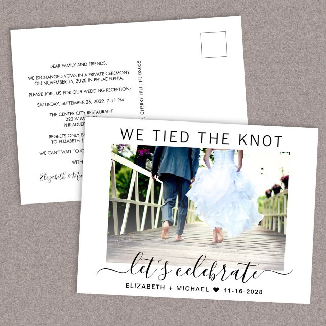 Postal De Invitación Vinculamos La Recepción De La Boda De Knot (Subido por el creador)