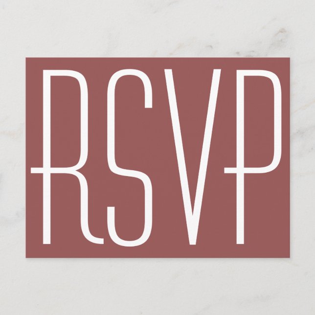 Postal De Invitación Vino Rústico y RSVP Blanco (Anverso)
