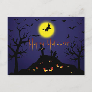 Postal De Invitación Vintage Halloween Party Invitado Con Sangriento Te