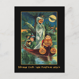 Postal De Invitación Vintage Halloween Party Invitado Con Sangriento Te