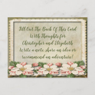 Postal De Invitación Vintage Wedding Bridal Shower Advice Well Wish