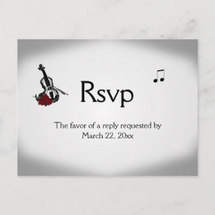 Postal De Invitación Violin Music RSVP Dinner Chotions