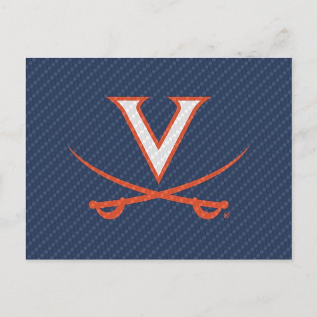 Postal De Invitación Virginia Cavaliers de fibra de carbono (Anverso)