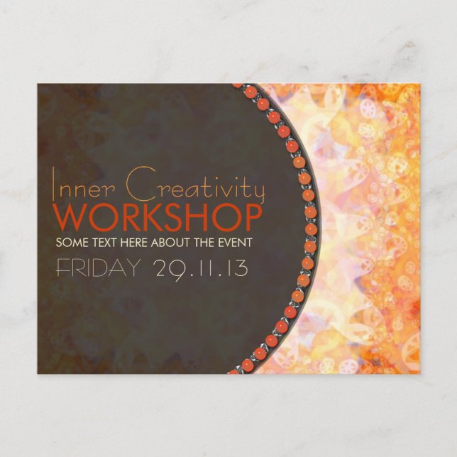 Postal De Invitación Volante de negocios del taller de energía de Naran (Anverso)