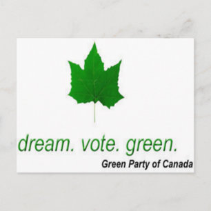 Postal De Invitación Vote de sueño verde - Fiesta verde de Canadá