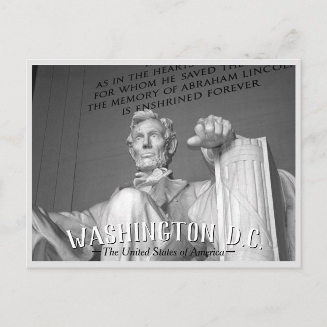 Postal De Invitación Washington, D.C. - Postcarta de la estatua de Abra (Anverso)