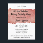 Postal De Invitación Watercolor Winery 50 y fabulosa fiesta de cumpleañ<br><div class="desc">Invitación a la fiesta de cumpleaños de la bodega Watercolor merlot con un precioso tipo de guion. Personalice su información. Para una divertida fiesta de cumpleaños.</div>