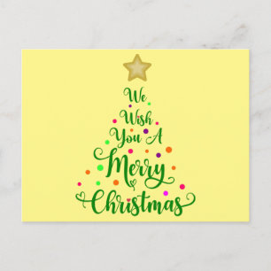 Postal De Invitación we wish you a merry Christmas