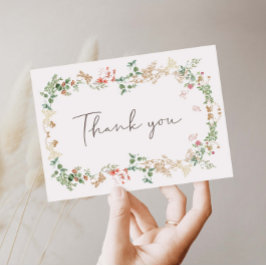 Postal De Invitación Wildflower Garden Floral Thank You postcard
