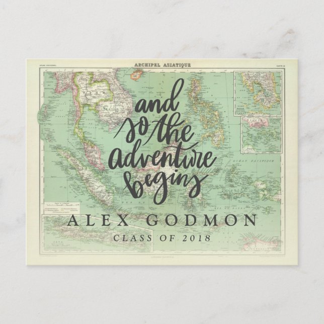 Postal De Invitación Y así comienza la aventura (Anverso)
