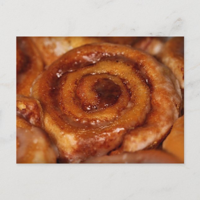 Postal De Invitación Yummy Cinnamon Roll Sticky Buns Bake Sale (Anverso)