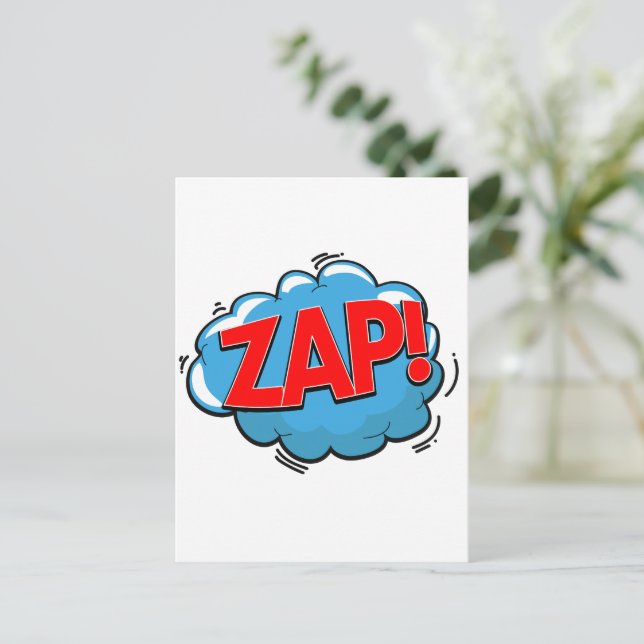 POSTAL DE INVITACIÓN ¡ZAP! (Anverso de pie)