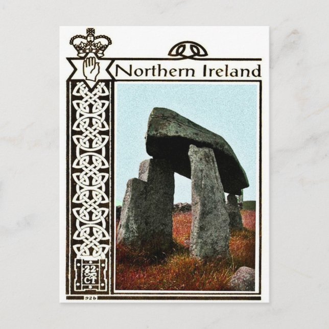 postal de Irlanda del Norte de la época de la cose (Anverso)