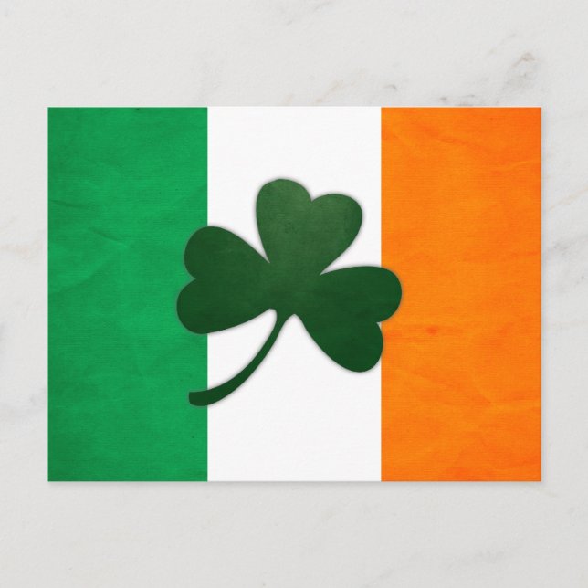 postal de Irlanda Shamrock (Anverso)