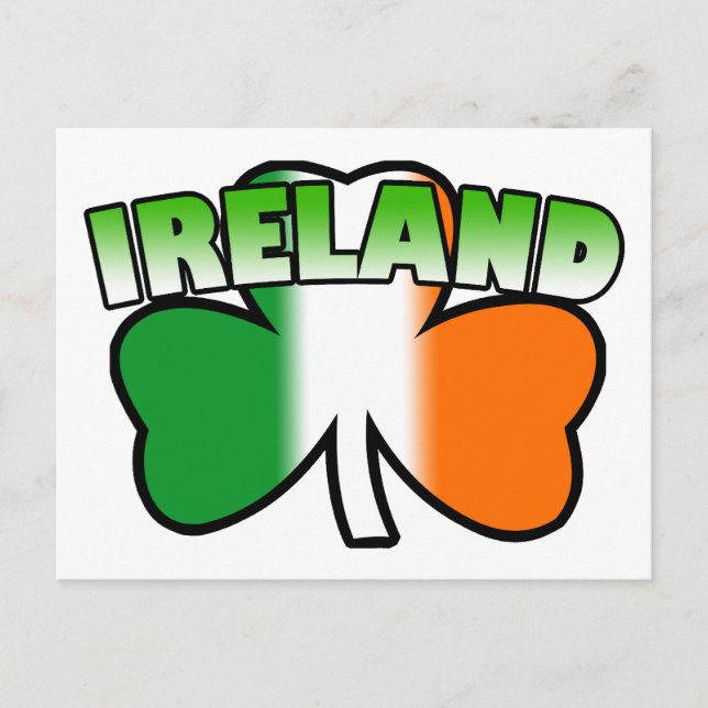 postal de Irlanda Shamrock (Anverso)