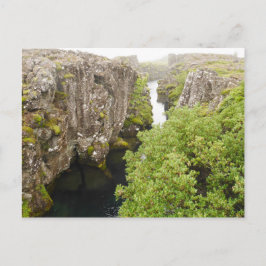 Postal de Islandia del barranco de Flosagja