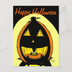 Postal de Jack o' Lantern "Happy Halloween"