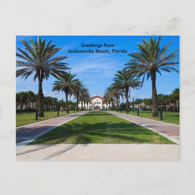 Postal de Jacksonville Beach, Florida (Anverso)