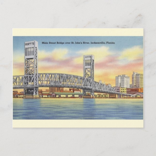 Postal de Jacksonville para el puente de la calle  (Anverso)