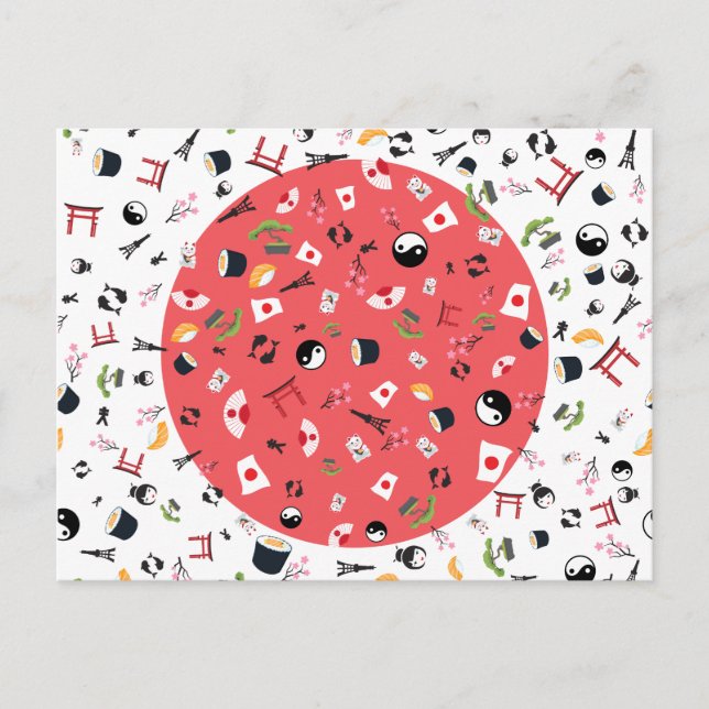 Postal de Japón - la tierra del sol naciente (Anverso)