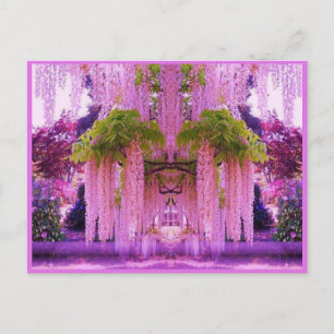 Postal de jardín japonés púrpura