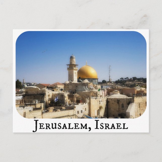Postal de Jerusalén, Israel (Anverso)