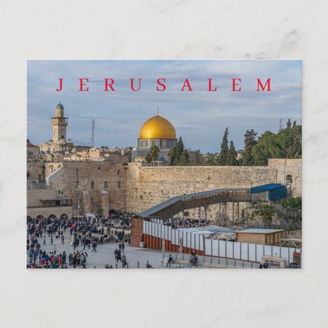 postal de Jerusalén Western Wall (Anverso)