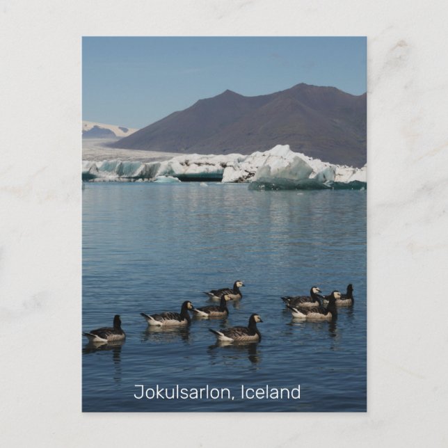 Postal de Jokulsarlon Islandia (Anverso)