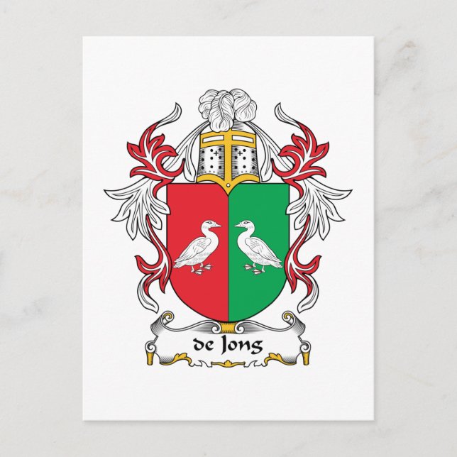Postal de Jong Family Crest (Anverso)