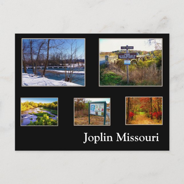 Postal de Joplin Missouri Shoal Creek (Anverso)