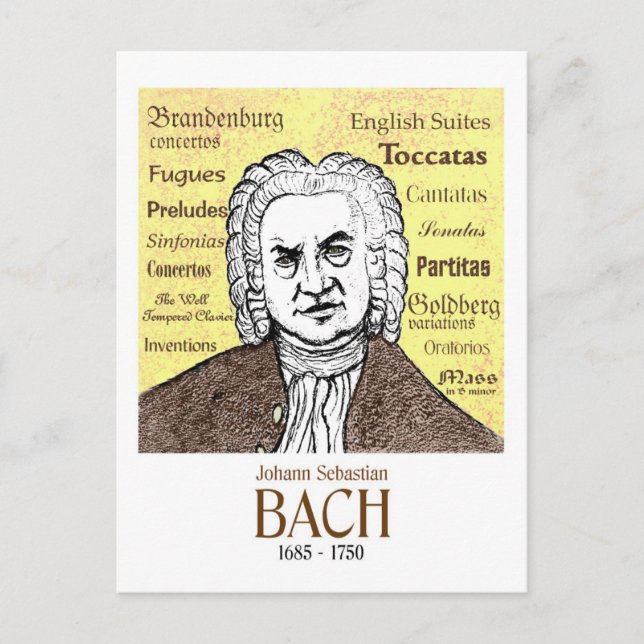 postal de JS Bach (Anverso)