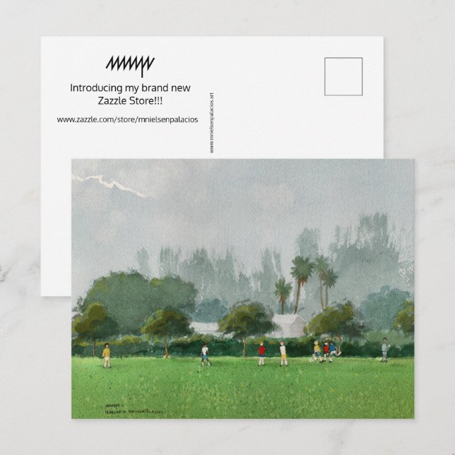 Postal de juego de fútbol (Anverso / Reverso)