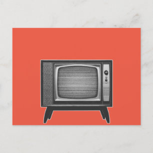 Postal de juego de televisión retro de arte pop