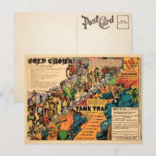 Postal de juguete de la cosecha de oro vintage