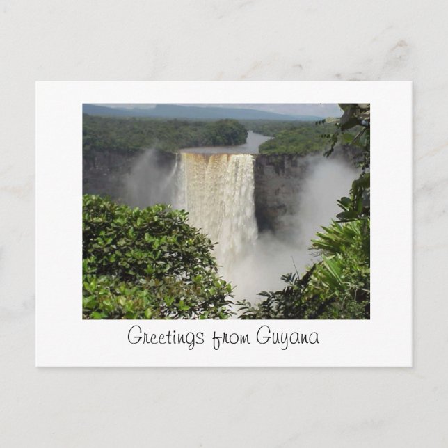 postal de Kaieteur Falls (Anverso)