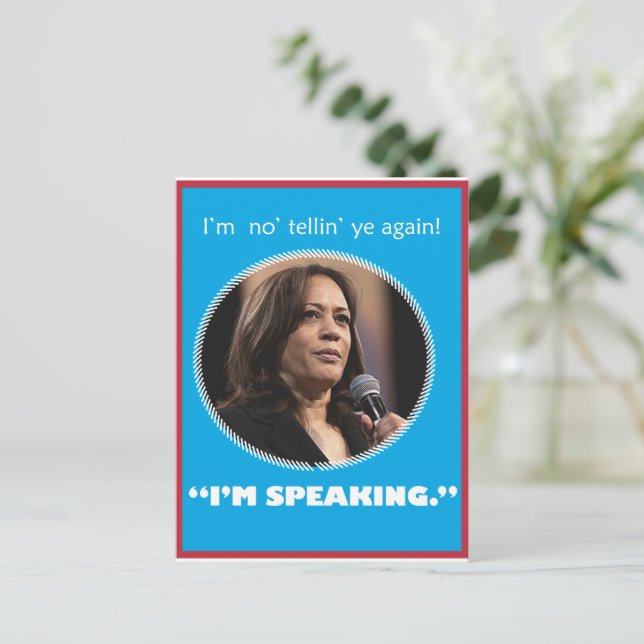 Postal de Kamala Harris (Anverso de pie)