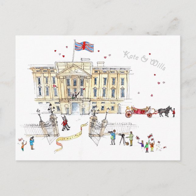 Postal de Kate & Wills conmemorativas (Anverso)