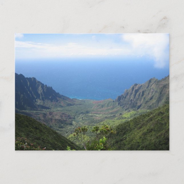 Postal de Kauai en la costa de Na Pali (Anverso)