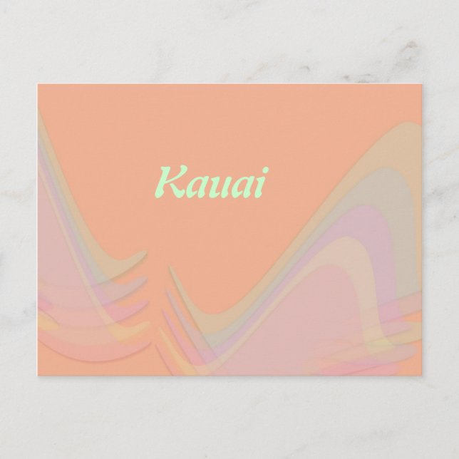 Postal de Kauai Pastel Wings (Anverso)
