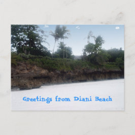 Postal de Kenia en la playa Diani