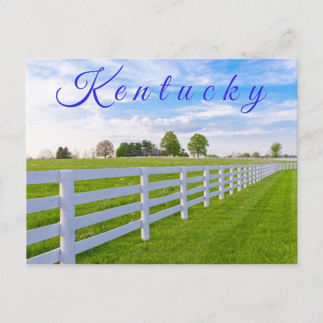 Postal de Kentucky. Paisaje del campo (Anverso)