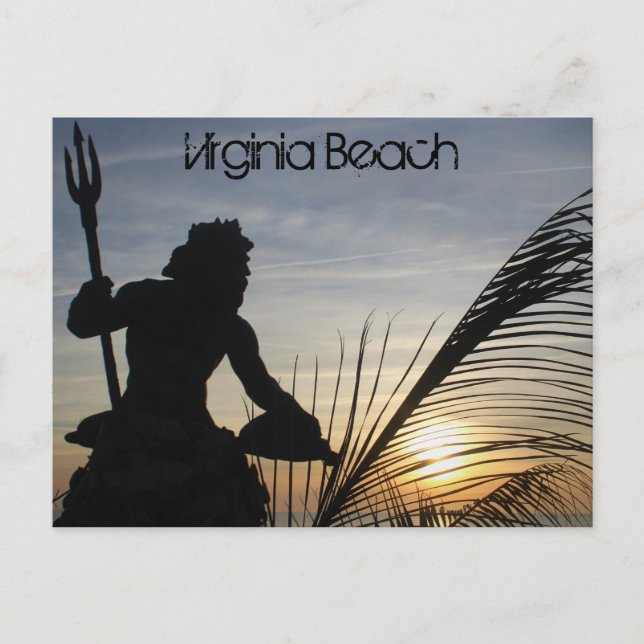 Postal de King Neptune Virginia Beach (Anverso)