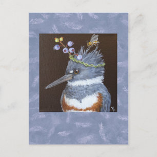 postal de kingfisher (arándanos de Maine)