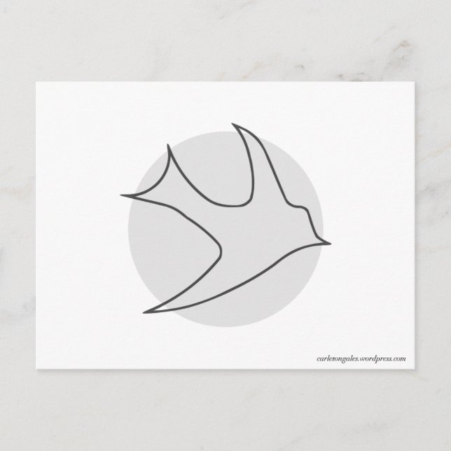 Postal de Knightingales (gris) (Anverso)
