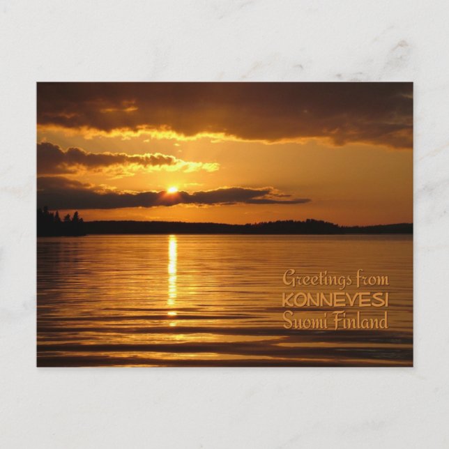 postal de Konnevesi Sunset (Anverso)
