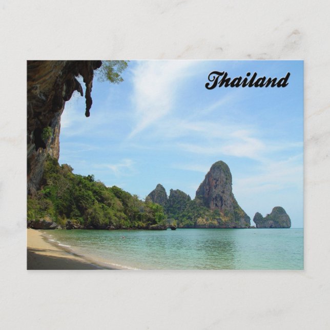 Postal de Krabi Tailandia de la playa de la (Anverso)