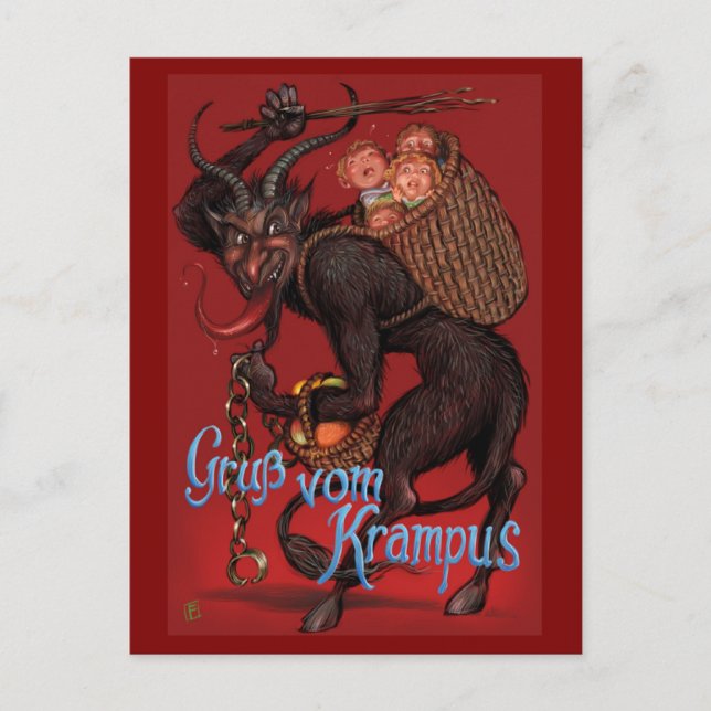 Postal de Krampus (Anverso)
