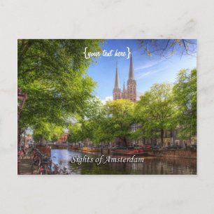 Postal De Krijtberg, Singel - Lugares de Ámsterdam