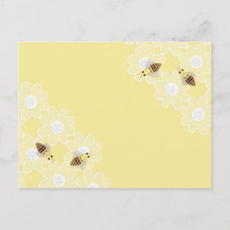 Postal de la abeja de la miel
