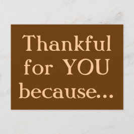 Postal de la acción de gracias